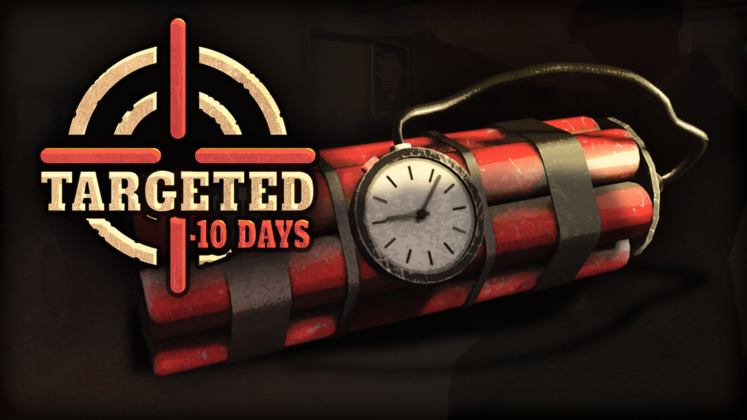 Targeted - 10 Days key art with a timed explosive